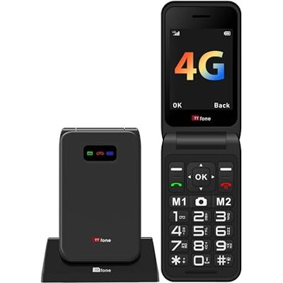 TTfone TT760 Teléfono Móvil 4G con Botones Grandes para Personas Mayores y Botón de Asistencia de Emergencia Teléfono Móvil Básico Desbloqueado (con Base de Carga, Negro) TTfone TT760 Teléfono Móvil 4G con Botones Grandes para Personas Mayores y Botón de Asistencia de Emergencia Teléfono Móvil Básico Desbloqueado (con Base de Carga, Negro)