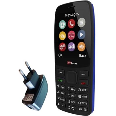 TTfone TT175 Teléfono Celular básico Desbloqueado con Doble SIM y Pantalla de 2,4 Pulgadas Cámara, Linterna, Funciones Sencillas, Multimedia, Juegos y Bluetooth (con Cargador) (con Cargador) TTfone TT175 Teléfono Celular básico Desbloqueado con Doble SIM y Pantalla de 2,4 Pulgadas Cámara, Linterna, Funciones Sencillas, Multimedia, Juegos y Bluetooth (con Cargador) (con Cargador)