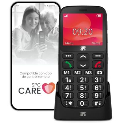 SPC Polaris Pure – Teléfono móvil 4G para Mayores con GPS y Control Remoto Compatible con app gestión remota Care, botón SOS, teclas grandes, base de carga, radio FM, linterna y fácil de usar SPC Polaris Pure – Teléfono móvil 4G para Mayores con GPS y Control Remoto Compatible con app gestión remota Care, botón SOS, teclas grandes, base de carga, radio FM, linterna y fácil de usar
