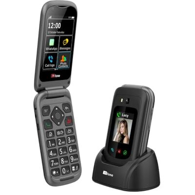TTfone TT970 Whatsapp 4G con Pantalla táctil, teléfono móvil Flip de botón Grande para Personas Mayores Prepago con Pago a Medida Que se USA Fácil y Simple de Usar (£0 de crédito, Vodafone) TTfone TT970 Whatsapp 4G con Pantalla táctil, teléfono móvil Flip de botón Grande para Personas Mayores Prepago con Pago a Medida Que se USA Fácil y Simple de Usar (£0 de crédito, Vodafone)