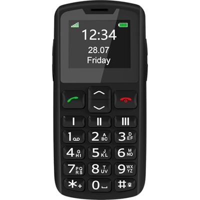 Beafon , SL230 Silver Line Teléfono móvil para Personas Mayores con botón de Llamada de Emergencia, teléfono móvil con Teclas, Pantalla a Color 1,8" (4,52 cm), números Grandes, sin Cable de Beafon , SL230 Silver Line Teléfono móvil para Personas Mayores con botón de Llamada de Emergencia, teléfono móvil con Teclas, Pantalla a Color 1,8" (4,52 cm), números Grandes, sin Cable de