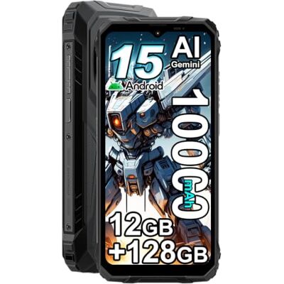 Blackview Teléfono Móvil Resistente 2026, 12GB+128GB/2TB 10000mAh Movil Irrompible Android 15, 6.56" HD+ 90Hz, 16MP AI Smartphone Todoterreno, 4G Movil NFC/GPS/5G WiFi/FM/Gemini AI 2.0, Negro Blackview Teléfono Móvil Resistente 2026, 12GB+128GB/2TB 10000mAh Movil Irrompible Android 15, 6.56" HD+ 90Hz, 16MP AI Smartphone Todoterreno, 4G Movil NFC/GPS/5G WiFi/FM/Gemini AI 2.0, Negro