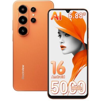 Blackview Wave 10C Android 16 Smartphone Baratos, 16GB+32GB/1TB TF Teléfono Móvil Barato, 6.88" HD+, 32MP+13MP AI Cámara, 5000mAh Batería, 4G LTE/Dual SIM/WiFi 5/ GPS/OTG/FM/Funda Móvil, Naranja Blackview Wave 10C Android 16 Smartphone Baratos, 16GB+32GB/1TB TF Teléfono Móvil Barato, 6.88" HD+, 32MP+13MP AI Cámara, 5000mAh Batería, 4G LTE/Dual SIM/WiFi 5/ GPS/OTG/FM/Funda Móvil, Naranja