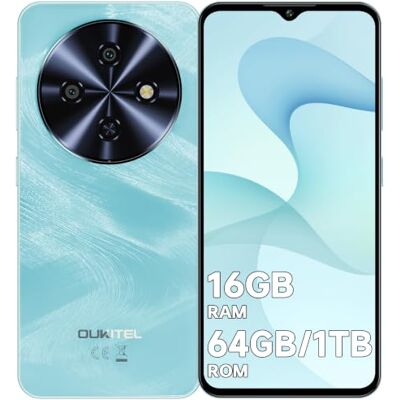 Oukitel C5 Telefonos Moviles Libres 2026, Batería 5150mAh Telefono Movil 16GB(4+12)+64GB/1TB Smartphone, Pantalla de 6.52" HD, Cámara 13MP+5MP Móvil Android 14, 4G Dual SIM/Face ID/GPS/OTG, Azul Oukitel C5 Telefonos Moviles Libres 2026, Batería 5150mAh Telefono Movil 16GB(4+12)+64GB/1TB Smartphone, Pantalla de 6.52" HD, Cámara 13MP+5MP Móvil Android 14, 4G Dual SIM/Face ID/GPS/OTG, Azul