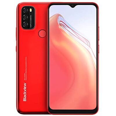 Blackview Android 11 Teléfono A70P, Octa Core 4GB 32GB Smartphone, Pantalla HD+ 6.5'', 8.3mm Delgado&Liviano, Batería 5380mAh, 13MP+5MP,Dual SIM Móvil 4G,Desbloqueo Facial&Huella Digital GPS Rojo Blackview Android 11 Teléfono A70P, Octa Core 4GB 32GB Smartphone, Pantalla HD+ 6.5'', 8.3mm Delgado&Liviano, Batería 5380mAh, 13MP+5MP,Dual SIM Móvil 4G,Desbloqueo Facial&Huella Digital GPS Rojo