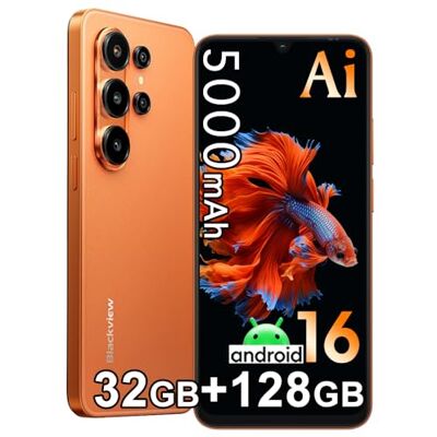 Blackview Wave 10 Android 16 Smartphone Libre, 32GB+128GB/2TB Teléfono Móvil AI, 6.88" HD+ 120Hz, 32MP+13 AI Cámara, 5000mAh, Octa-Core, 4G LTE/Dual SIM/WiFi 5/ GPS/OTG/FM/Funda móvil, Naranja Blackview Wave 10 Android 16 Smartphone Libre, 32GB+128GB/2TB Teléfono Móvil AI, 6.88" HD+ 120Hz, 32MP+13 AI Cámara, 5000mAh, Octa-Core, 4G LTE/Dual SIM/WiFi 5/ GPS/OTG/FM/Funda móvil, Naranja