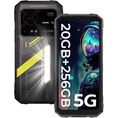 HOTWAV Hyper 7 5G Rugged Mobile Phone 2025, 20GB+256GB+2TB TF, 10800mAh IP68 Smartphone, 64MP+32MP, 6.6" FHD+, 280LM Camping, Android 14 Mobile Phone Anti-Shock, GPS, NFC, OTG, Amarillo HOTWAV Hyper 7 5G Rugged Mobile Phone 2025, 20GB+256GB+2TB TF, 10800mAh IP68 Smartphone, 64MP+32MP, 6.6" FHD+, 280LM Camping, Android 14 Mobile Phone Anti-Shock, GPS, NFC, OTG, Amarillo
