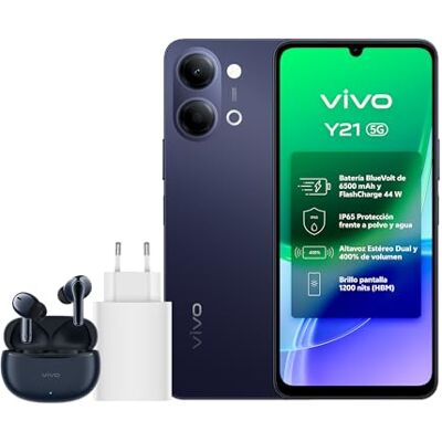 vivo Y21 5G 4GB+256GB Cámara 50MP Pantalla 6,74" 6500mAh Carga44W IP65 vivo Y21 5G 4GB+256GB Cámara 50MP Pantalla 6,74" 6500mAh Carga44W IP65