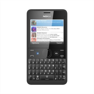 Nokia Asha 210 Teléfono móvil libre, color negro (importado) Nokia Asha 210 Teléfono móvil libre, color negro (importado)