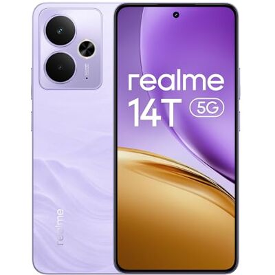 realme 14T Smartphone 5g, 8+256GB,Batería 5130 mAh,Procesador Dimensity 6300,IP69, Cámara de 50MP,Pantalla AMOLED para Esports de 120 Hz,Morado relámpago,Exclusivo de Amazon (Sin Adaptador) realme 14T Smartphone 5g, 8+256GB,Batería 5130 mAh,Procesador Dimensity 6300,IP69, Cámara de 50MP,Pantalla AMOLED para Esports de 120 Hz,Morado relámpago,Exclusivo de Amazon (Sin Adaptador)