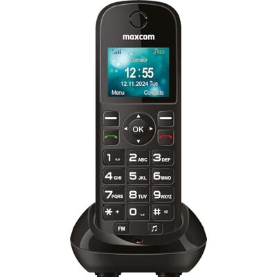 Maxcom MM35D SE 2G Botón Grande Teléfono móvil inalámbrico de Escritorio para Uso doméstico y de Oficina con Tarjeta SIM Cargador de Escritorio USB-C Enchufe británico Negro Maxcom MM35D SE 2G Botón Grande Teléfono móvil inalámbrico de Escritorio para Uso doméstico y de Oficina con Tarjeta SIM Cargador de Escritorio USB-C Enchufe británico Negro