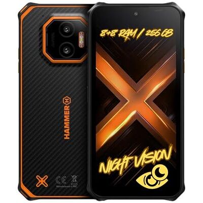 Hammer H Energy X2 5G Smartphone Rugerizado, 16GB/256GB, Batería 5000 mAh, Cámara 50 MP, Pantalla 6,1", Android 15, IP69, eSIM Hammer H Energy X2 5G Smartphone Rugerizado, 16GB/256GB, Batería 5000 mAh, Cámara 50 MP, Pantalla 6,1", Android 15, IP69, eSIM