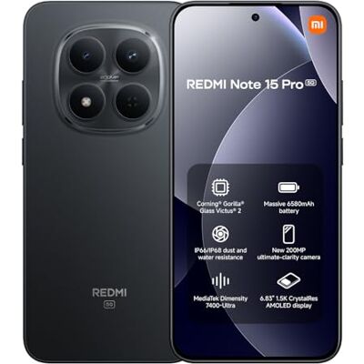 Xiaomi Redmi Note 15 Pro 5G 8+256 Black (No Power Adapter Included) Sin Adaptador de Corriente Incluido Xiaomi Redmi Note 15 Pro 5G 8+256 Black (No Power Adapter Included) Sin Adaptador de Corriente Incluido