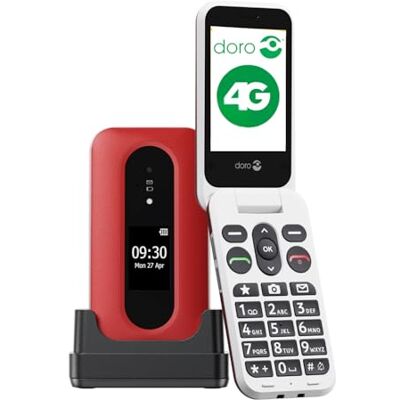 Doro Leva L30 Téléphone Portable Senior Téléphone À Clapet 4G Débloqué Écran Externe Son HD Appareil Photo -Touche d'Assistance Avec GPS Socle Chargeur Inclus Rouge/Blanc Doro Leva L30 Téléphone Portable Senior Téléphone À Clapet 4G Débloqué Écran Externe Son HD Appareil Photo -Touche d'Assistance Avec GPS Socle Chargeur Inclus Rouge/Blanc