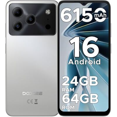 Doogee Note56 Android 16 Telefono Movil Libres, 6150mAh 24GB+ 64GB/2TB Smartphone, Octa Core Telefonos Moviles HD+ 6,56", Cámara 8MP Teléfono Móvil, Gemini AI/Dual SIM/Face ID/GPS/OTG/Widevine L1 Doogee Note56 Android 16 Telefono Movil Libres, 6150mAh 24GB+ 64GB/2TB Smartphone, Octa Core Telefonos Moviles HD+ 6,56", Cámara 8MP Teléfono Móvil, Gemini AI/Dual SIM/Face ID/GPS/OTG/Widevine L1