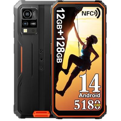 Blackview BV4800 Pro Téléphone Portable Incassable 2025, 12Go+128Go/1TB Android 14 Téléphone Débloqué, 5180mAh, 16MP+8MP, 6.56" HD+ Smartphone Incassable Etanche, Dual SIM 4G,GPS,NFC,OTG,FM,Orange Blackview BV4800 Pro Téléphone Portable Incassable 2025, 12Go+128Go/1TB Android 14 Téléphone Débloqué, 5180mAh, 16MP+8MP, 6.56" HD+ Smartphone Incassable Etanche, Dual SIM 4G,GPS,NFC,OTG,FM,Orange