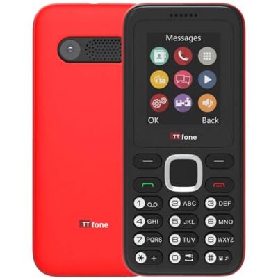 TTfone TT150 Celular Básico Libre con Bluetooth, Batería de Larga Duración, Dual SIM con Cámara y Juegos, Fácil de Usar, Robusto y Ligero (Rojo, Cable USB) TTfone TT150 Celular Básico Libre con Bluetooth, Batería de Larga Duración, Dual SIM con Cámara y Juegos, Fácil de Usar, Robusto y Ligero (Rojo, Cable USB)