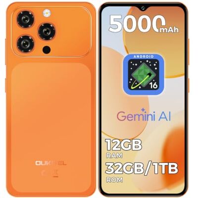 Oukitel C17 Telefono Movil Baratos Android 16, Batería 5000mAh, Naranja Teléfono Móvil Libres Pantalla 6.52", 12GB+ 32GB/1TB Smartphone Libres Oferta, Cámara 13MP+5MP, 4G Dual SIM, OTG/GPS Oukitel C17 Telefono Movil Baratos Android 16, Batería 5000mAh, Naranja Teléfono Móvil Libres Pantalla 6.52", 12GB+ 32GB/1TB Smartphone Libres Oferta, Cámara 13MP+5MP, 4G Dual SIM, OTG/GPS
