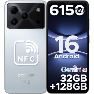 Doogee Note56 Pro Android 16 Telefono Movil Libres, 6150mAh 32GB+128GB/2TB Smartphone, Octa Core Telefonos Moviles HD+ 6,56", Cámara 13MP+8MP Teléfono Móvil, Gemini AI/Dual SIM/Face ID/Widevine L1 Doogee Note56 Pro Android 16 Telefono Movil Libres, 6150mAh 32GB+128GB/2TB Smartphone, Octa Core Telefonos Moviles HD+ 6,56", Cámara 13MP+8MP Teléfono Móvil, Gemini AI/Dual SIM/Face ID/Widevine L1