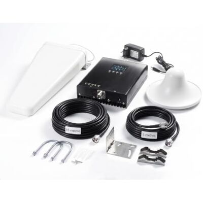 Jetfon AT-5-G5 Kit Amplificador y Repetidor de Telefonía Móvil 5 Bandas Cobertura Total 2G, 3G, 4G y 5G para Todos los Operadores Kit Completo con Antenas y Cables para Zonas Sin Señal Jetfon AT-5-G5 Kit Amplificador y Repetidor de Telefonía Móvil 5 Bandas Cobertura Total 2G, 3G, 4G y 5G para Todos los Operadores Kit Completo con Antenas y Cables para Zonas Sin Señal