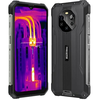 Blackview 5G Imagen Térmica Smartphone Resistente BL8800 Pro, 50MP Cámara Cuádruple, Dimensión 700 8GB+128GB, 6.58'' FHD+ Pantalla, 8380mAh Batería 33W Carga Rápida, IP68 Móvil Antigolpes NFC Negro Blackview 5G Imagen Térmica Smartphone Resistente BL8800 Pro, 50MP Cámara Cuádruple, Dimensión 700 8GB+128GB, 6.58'' FHD+ Pantalla, 8380mAh Batería 33W Carga Rápida, IP68 Móvil Antigolpes NFC Negro