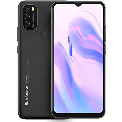Blackview Android 11 Teléfono A70P, Octa Core 4GB 32GB Smartphone, Pantalla HD+ 6.5'', 8.3mm Delgado&Liviano, Batería 5380mAh, 13MP+5MP,Dual SIM Móvil 4G,Desbloqueo Facial&Huella Digital GPS Negro Blackview Android 11 Teléfono A70P, Octa Core 4GB 32GB Smartphone, Pantalla HD+ 6.5'', 8.3mm Delgado&Liviano, Batería 5380mAh, 13MP+5MP,Dual SIM Móvil 4G,Desbloqueo Facial&Huella Digital GPS Negro