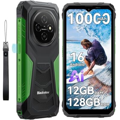 Blackview Móvil Irrompible Android 16, 12GB+128GB (TF 2TB) Móvil Rugerizado, 10000mAh Batería 6.56" HD+ Teléfono Movil AI Camera Face ID/Dual SIM/NFC/OTG/Gemini AI Movil Indestructible/3 Años Garantía Blackview Móvil Irrompible Android 16, 12GB+128GB (TF 2TB) Móvil Rugerizado, 10000mAh Batería 6.56" HD+ Teléfono Movil AI Camera Face ID/Dual SIM/NFC/OTG/Gemini AI Movil Indestructible/3 Años Garantía