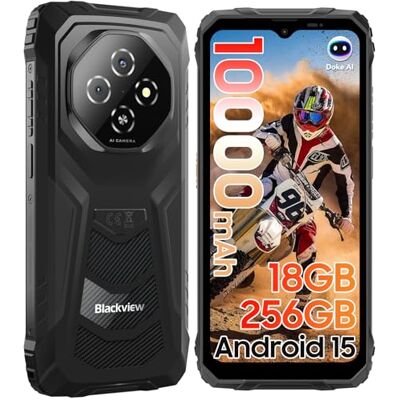 Blackview Fort1 Móvil irrompible Android 15, 256GB+18GB (TF 2TB) Móvil Rugerizado,10000mAh Batería 6.56" HD+ Teléfono Movil, AI Camera, Face ID/Dual SIM/NFC/OTG/390g/Gemini AI Movil Indestructible Blackview Fort1 Móvil irrompible Android 15, 256GB+18GB (TF 2TB) Móvil Rugerizado,10000mAh Batería 6.56" HD+ Teléfono Movil, AI Camera, Face ID/Dual SIM/NFC/OTG/390g/Gemini AI Movil Indestructible