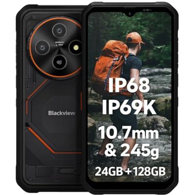 Blackview Fort 2 AI Smartphone Resistente Ligero, Editor de Fotos IA, 24GB+128GB, 10,7mm Ultradelgado, 16MP+13MP, 6,56'' HD+, Teléfono Irrompible Antigolpes IP68, Android 15 Dual SIM, GPS NFC Negro Blackview Fort 2 AI Smartphone Resistente Ligero, Editor de Fotos IA, 24GB+128GB, 10,7mm Ultradelgado, 16MP+13MP, 6,56'' HD+, Teléfono Irrompible Antigolpes IP68, Android 15 Dual SIM, GPS NFC Negro