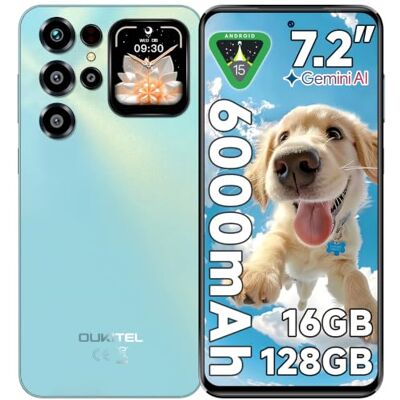Oukitel C68 Plus Teléfono Movil 7.2" HD+/1.81", 16GB(4+12)+128GB/1TB, Azul Smartphone Android 15, Telefonos Moviles Libres 6000mAh Batería, Cámara 64MP, Movil 4G Dual SIM, NFC, Fingerprint, Face ID Oukitel C68 Plus Teléfono Movil 7.2" HD+/1.81", 16GB(4+12)+128GB/1TB, Azul Smartphone Android 15, Telefonos Moviles Libres 6000mAh Batería, Cámara 64MP, Movil 4G Dual SIM, NFC, Fingerprint, Face ID