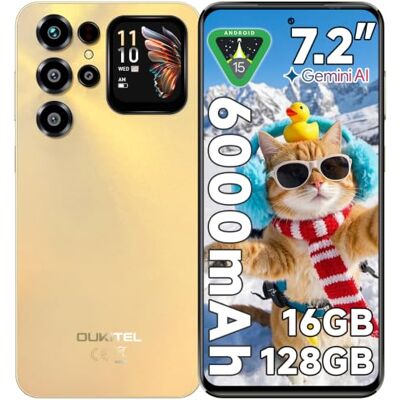 Oukitel C68 Plus Teléfono Movil 7.2" HD+/1.81", 16GB(4+12)+128GB/1TB, GOL Smartphone Android 15, Telefonos Moviles Libres 6000mAh Batería, Cámara 64MP, Movil 4G Dual SIM, NFC, Fingerprint, Face ID Oukitel C68 Plus Teléfono Movil 7.2" HD+/1.81", 16GB(4+12)+128GB/1TB, GOL Smartphone Android 15, Telefonos Moviles Libres 6000mAh Batería, Cámara 64MP, Movil 4G Dual SIM, NFC, Fingerprint, Face ID