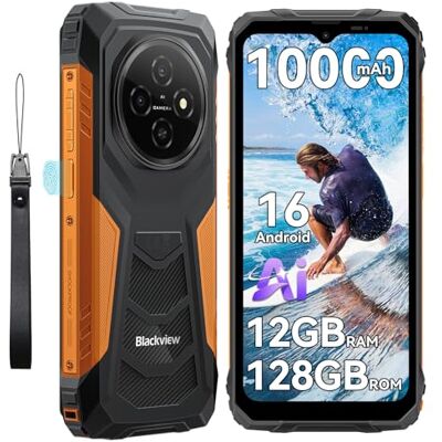 Blackview Móvil Irrompible Android 16, 12GB+128GB (TF 2TB) Móvil Rugerizado, 10000mAh Batería 6.56" HD+ Teléfono Movil AI Camera Face ID/Dual SIM/NFC/OTG/Gemini AI Movil Indestructible/3 Años Garantía Blackview Móvil Irrompible Android 16, 12GB+128GB (TF 2TB) Móvil Rugerizado, 10000mAh Batería 6.56" HD+ Teléfono Movil AI Camera Face ID/Dual SIM/NFC/OTG/Gemini AI Movil Indestructible/3 Años Garantía