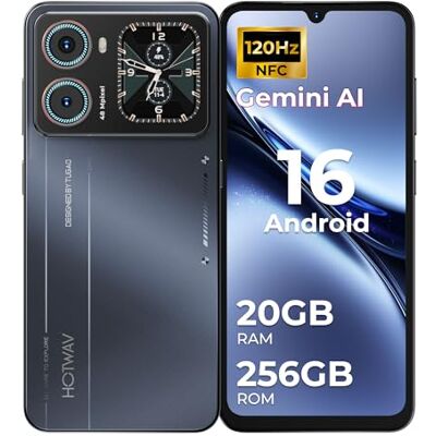 HOTWAV X100GT Android 16 Telefono Movil con Pantalla Trasera de 20GB+256GB 1TB, Cámara 48 MP+16 MP, 6.88" HD+ 120Hz, 2.02" Rear Pantalla Telefono Movil, Carga rápida/AI/4G Dual SIM/Face ID/NFC HOTWAV X100GT Android 16 Telefono Movil con Pantalla Trasera de 20GB+256GB 1TB, Cámara 48 MP+16 MP, 6.88" HD+ 120Hz, 2.02" Rear Pantalla Telefono Movil, Carga rápida/AI/4G Dual SIM/Face ID/NFC