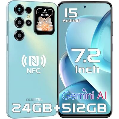 Oukitel C68 Plus Telefonos Moviles Libres 24GB+512GB/1TB, 7.2" HD+, Azul 1.81"Secundaria, Teléfono Móvil 6000mAh Batería, Smartphone Android 15, Cámara 64MP+8MP, 4G Dual SIM/NFC/Fingerprint/Face ID Oukitel C68 Plus Telefonos Moviles Libres 24GB+512GB/1TB, 7.2" HD+, Azul 1.81"Secundaria, Teléfono Móvil 6000mAh Batería, Smartphone Android 15, Cámara 64MP+8MP, 4G Dual SIM/NFC/Fingerprint/Face ID