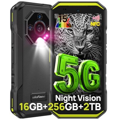 Ulefone Armor X32 Pro 5G Movil Resistente 2025, Android 15 Smartphone 16GB+256GB/SD-2TB 5500mAh Teléfono Movil, Cámara 64MP+16MP+25MP, 3-Slots/Flashlight/Octagon Dome-Inspired Design/OTG/NFC Verde Ulefone Armor X32 Pro 5G Movil Resistente 2025, Android 15 Smartphone 16GB+256GB/SD-2TB 5500mAh Teléfono Movil, Cámara 64MP+16MP+25MP, 3-Slots/Flashlight/Octagon Dome-Inspired Design/OTG/NFC Verde
