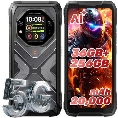 OSCAL Tank 1 Movil Resistente 5G, 20000mAh 55W, 36GB+256GB, 64MP+50MP+20MP Visión Nocturna, 6.78" FHD+120Hz & 2,01" Pantalla Sec., Dimensity 7050 Movil Irrompible Android 15 Smartphone, IP69K/NFC/OTG OSCAL Tank 1 Movil Resistente 5G, 20000mAh 55W, 36GB+256GB, 64MP+50MP+20MP Visión Nocturna, 6.78" FHD+120Hz & 2,01" Pantalla Sec., Dimensity 7050 Movil Irrompible Android 15 Smartphone, IP69K/NFC/OTG