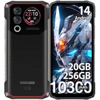 Doogee Blade 10 MAX Smartphone Resistente, 20GB RAM+256GB ROM/TF 2TB, Batería 10300mAh, Pantalla 6,56" HD+ 90Hz, Pantalla Trasera 1,54", Cámara 50MP, Android 14, NFC, OTG Doogee Blade 10 MAX Smartphone Resistente, 20GB RAM+256GB ROM/TF 2TB, Batería 10300mAh, Pantalla 6,56" HD+ 90Hz, Pantalla Trasera 1,54", Cámara 50MP, Android 14, NFC, OTG