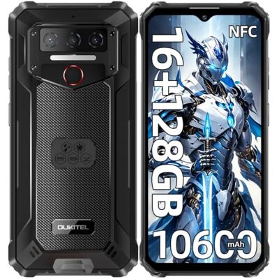 Oukitel WP23 Plus (2026) Móvil Irrompible, 10600mAh Movil Resistente 16GB RAM+128GB ROM/1TB TF Movil Rugerizado, 6.52" HD Movil Barato, Android 15/13MP/Dual 4G SIM/NFC/GPS/Face ID, Negro Oukitel WP23 Plus (2026) Móvil Irrompible, 10600mAh Movil Resistente 16GB RAM+128GB ROM/1TB TF Movil Rugerizado, 6.52" HD Movil Barato, Android 15/13MP/Dual 4G SIM/NFC/GPS/Face ID, Negro