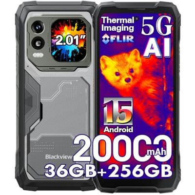 Blackview Xplore 1 Pro Teléfono Movil Resistente con Termográfica Cámara, 36GB+256GB/2TB, 6.78" FHD+ Movil Irrompible, 64MP+50MP, 20000mAh Smartphone Todoterreno IP68/5G/NFC/OTG/GPS/Infrarrojo,Negro Blackview Xplore 1 Pro Teléfono Movil Resistente con Termográfica Cámara, 36GB+256GB/2TB, 6.78" FHD+ Movil Irrompible, 64MP+50MP, 20000mAh Smartphone Todoterreno IP68/5G/NFC/OTG/GPS/Infrarrojo,Negro