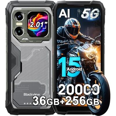 Blackview XPLORE 1 AI Android 15 Movil Irrompible 5G, 36GB+256GB/2TB Teléfono Movil Resistente, Cámara IA 64MP+50MP, 6.78" FHD+, 20000mAh Smartphone Todoterreno, 4G/5G Telefono NFC,OTG,GPS,FM, Negro Blackview XPLORE 1 AI Android 15 Movil Irrompible 5G, 36GB+256GB/2TB Teléfono Movil Resistente, Cámara IA 64MP+50MP, 6.78" FHD+, 20000mAh Smartphone Todoterreno, 4G/5G Telefono NFC,OTG,GPS,FM, Negro