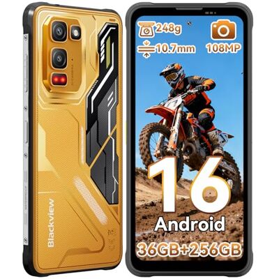 Blackview Fort 5 Android 16 Movil irrompible, 248g/10.7mm Ultra-Thin-Teléfono Movil, 6.78'' 120Hz, 108MP+50MP+13MP Visión Nocturna, 36GB+256GB/TF 2TB Mobile Rugged, Gemini AI/NFC/GPS/IP69K/700 Nits Blackview Fort 5 Android 16 Movil irrompible, 248g/10.7mm Ultra-Thin-Teléfono Movil, 6.78'' 120Hz, 108MP+50MP+13MP Visión Nocturna, 36GB+256GB/TF 2TB Mobile Rugged, Gemini AI/NFC/GPS/IP69K/700 Nits
