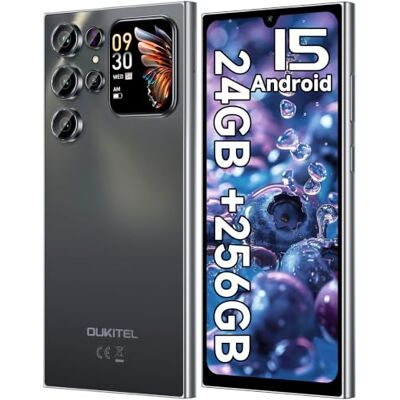 Oukitel C62 Pro Telefono Movil 6.88" HD+ Pantalla, 24GB+256GB/1TB, Negro Telefonos Moviles Libres 5150mAh Batería, Smartphone Android 15, Secundaria 1.81", Cámara 13MP, Moviles 4G Dual SIM/GPS/NFC Oukitel C62 Pro Telefono Movil 6.88" HD+ Pantalla, 24GB+256GB/1TB, Negro Telefonos Moviles Libres 5150mAh Batería, Smartphone Android 15, Secundaria 1.81", Cámara 13MP, Moviles 4G Dual SIM/GPS/NFC