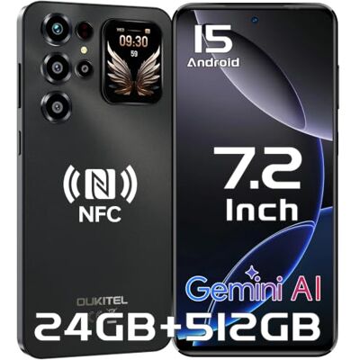 Oukitel C68 Plus Telefonos Moviles Libres 24GB+512GB/1TB, 7.2" HD+, Gris 1.81"Secundaria, Teléfono Móvil 6000mAh Batería, Smartphone Android 15, Cámara 64MP+8MP, 4G Dual SIM/NFC/Fingerprint/Face ID Oukitel C68 Plus Telefonos Moviles Libres 24GB+512GB/1TB, 7.2" HD+, Gris 1.81"Secundaria, Teléfono Móvil 6000mAh Batería, Smartphone Android 15, Cámara 64MP+8MP, 4G Dual SIM/NFC/Fingerprint/Face ID