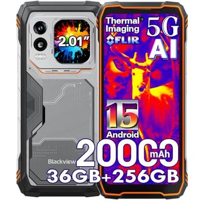 Blackview Xplore 1 Pro Teléfono Movil Resistente con Termográfica Cámara, 36GB+256GB/2TB, 6.78"FHD+ Movil Irrompible, 64MP+50MP, 20000mAh Smartphone Todoterreno IP68/5G/NFC/OTG/GPS/Infrarrojo,Naranja Blackview Xplore 1 Pro Teléfono Movil Resistente con Termográfica Cámara, 36GB+256GB/2TB, 6.78"FHD+ Movil Irrompible, 64MP+50MP, 20000mAh Smartphone Todoterreno IP68/5G/NFC/OTG/GPS/Infrarrojo,Naranja