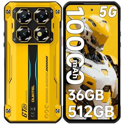 Oukitel WP60 Movil Irrompible 5G, 36GB+512GB/2TB Android 15 Móvil Rugerizado 2026, 7,2''HD+ 120Hz Pulgadas Teléfono Resistente, Batería 10000mAh, 108MP+32MP+8MP, 5G Dual SIM/NFC/OTG/Face ID, Amarillo Oukitel WP60 Movil Irrompible 5G, 36GB+512GB/2TB Android 15 Móvil Rugerizado 2026, 7,2''HD+ 120Hz Pulgadas Teléfono Resistente, Batería 10000mAh, 108MP+32MP+8MP, 5G Dual SIM/NFC/OTG/Face ID, Amarillo