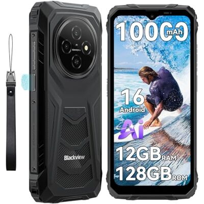 Blackview Smartphone Móvil Irrompible Android 16, 12GB+128GB (TF 2TB) Móvil Rugerizado, 10000mAh Batería 6.56" HD+ Teléfono Movil AI Camera Face ID/Dual SIM/NFC/OTG/Gemini AI Movil Indestructible Blackview Smartphone Móvil Irrompible Android 16, 12GB+128GB (TF 2TB) Móvil Rugerizado, 10000mAh Batería 6.56" HD+ Teléfono Movil AI Camera Face ID/Dual SIM/NFC/OTG/Gemini AI Movil Indestructible