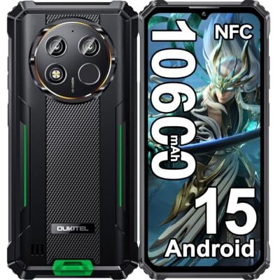 Oukitel WP28E (2026) Móvil Irrompible, Batería 10600mAh Móvil Resistente 8GB RAM+64GB ROM/1TB TF Movil Rugerizado, 6.52" HD Smartphone Android 15, Cámara 13MP, Dual 4G SIM/NFC/GPS/OTG/Face ID, Verde Oukitel WP28E (2026) Móvil Irrompible, Batería 10600mAh Móvil Resistente 8GB RAM+64GB ROM/1TB TF Movil Rugerizado, 6.52" HD Smartphone Android 15, Cámara 13MP, Dual 4G SIM/NFC/GPS/OTG/Face ID, Verde
