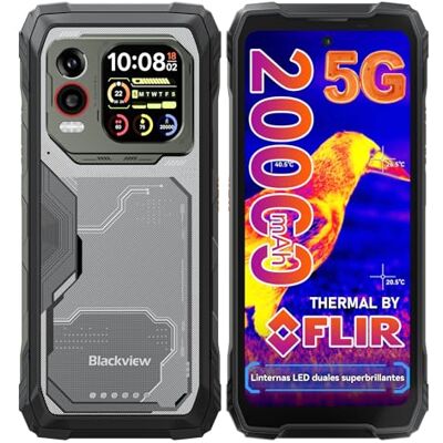 Blackview Xplore 1 Pro 5G Imágenes Térmicas Movil Resistente, Batería 20000mAh, 36GB+256GB/2TB TF, Dimensity 7050, Android 15 Movil Irrompible, 6.78" 120Hz 2.4K, 64MP+50MP, IP68/IP69K/OTG/NFC/GPS Blackview Xplore 1 Pro 5G Imágenes Térmicas Movil Resistente, Batería 20000mAh, 36GB+256GB/2TB TF, Dimensity 7050, Android 15 Movil Irrompible, 6.78" 120Hz 2.4K, 64MP+50MP, IP68/IP69K/OTG/NFC/GPS