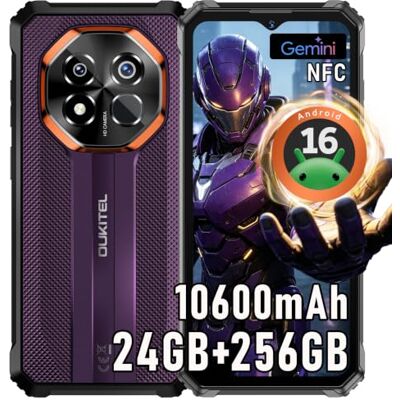 Oukitel G7 Movil Irrompible Android 16, 24GB RAM+256GB ROM/TF 1TB, Morado Oukitel G7 Movil Irrompible Android 16, 24GB RAM+256GB ROM/TF 1TB, Morado
