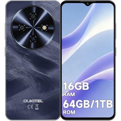 Oukitel C5 Telefonos Moviles Libres 2026, Batería 5150mAh Telefono Movil 16GB(4+12)+64GB/1TB Smartphone, Pantalla de 6.52" HD, Cámara 13MP+5MP Móvil Android 14, 4G Dual SIM/Face ID/GPS/OTG, Negro Oukitel C5 Telefonos Moviles Libres 2026, Batería 5150mAh Telefono Movil 16GB(4+12)+64GB/1TB Smartphone, Pantalla de 6.52" HD, Cámara 13MP+5MP Móvil Android 14, 4G Dual SIM/Face ID/GPS/OTG, Negro